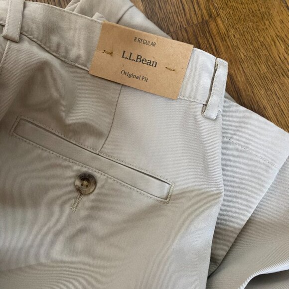 (2) L.L. Bean Original Fit Khaki and black 8 reg pants women's NWT wrinkle free - Picture 6 of 9